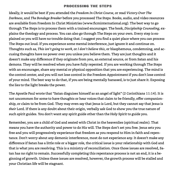 Steps to Freedom in Christ - Booklet - Deeper Walk International